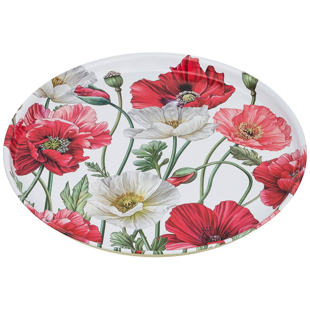 ПОДНОС СЕРВИРОВОЧНЫЙ AGNESS, МАКИ, 33*2, 1 СМ