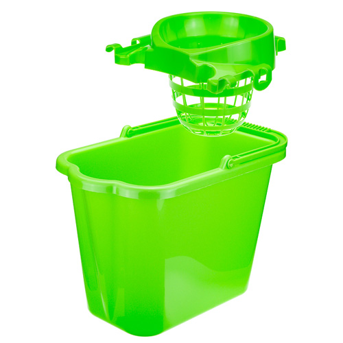 Ведро прямоугольное 9.5 л IDEA М 2421 с отжимом, ярко-зеленое