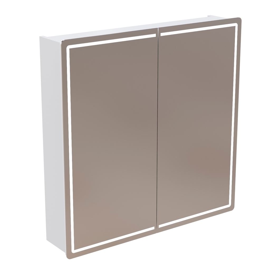 Зеркальный шкаф, ВЕКТОР, 800*800, ШВ универсальный, бесконтактный сенсор, светодиодная подсветка