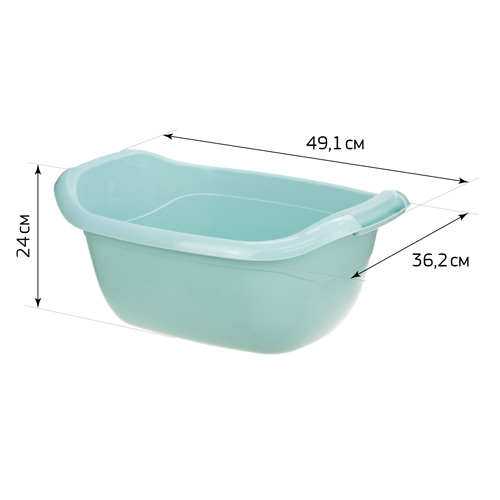 Таз овальный 16 л IDEA М 2545, морская волна