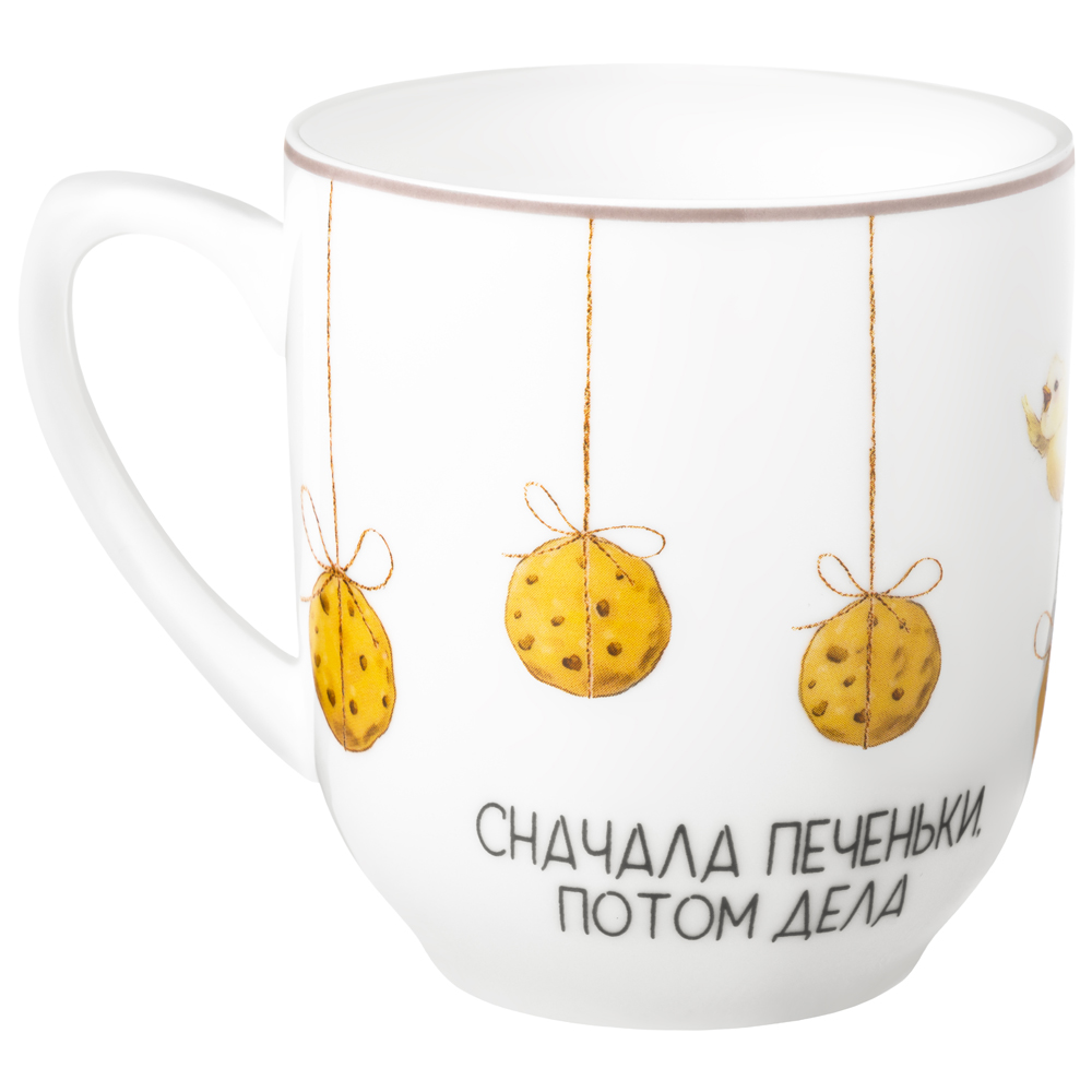 НАБОР ПОСУДЫ LEFARD, СЧАСТЬЕ ЕСТЬ, 3 ПР.: КРУЖКА 400 МЛ,  ТАРЕЛКА 20, 5 СМ,  САЛАТНИК 15, 5*5 СМ 600 МЛ