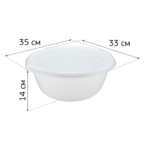 Таз 6.5 л IDEA М 2505, белый