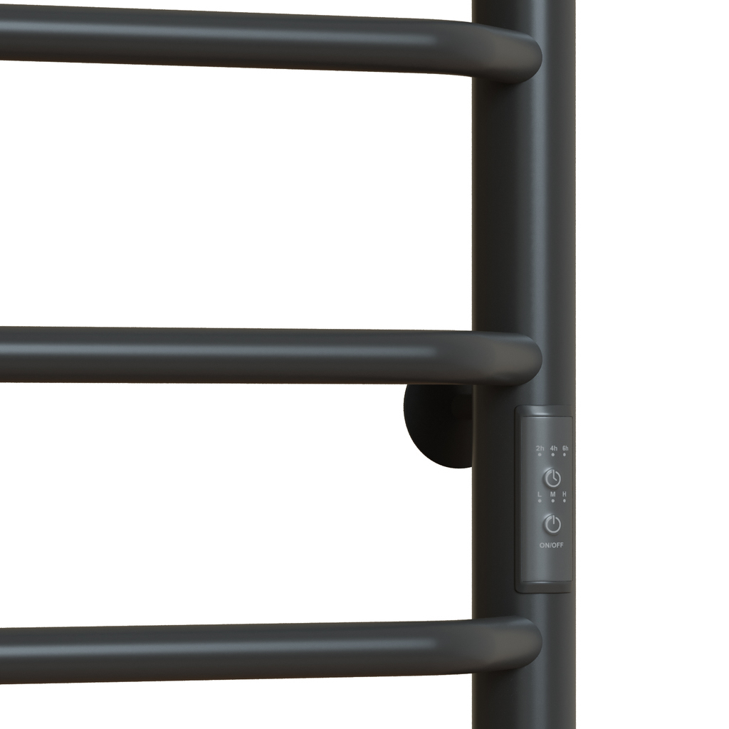 Полотенцесушитель MIXLINE MIRA 80х50, таймер, 253 Вт, 6 перекладин электрический ГРАФИТ