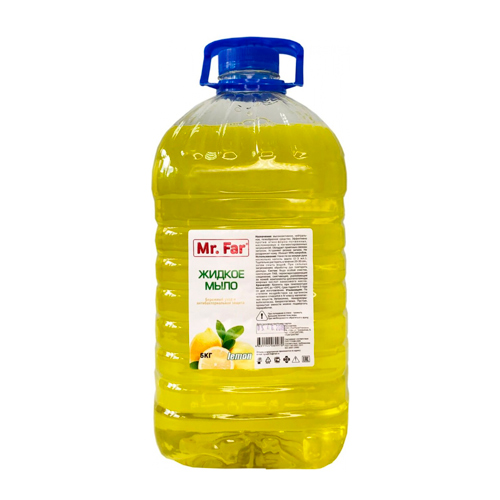 Мыло жидкое для рук Mr. Far Лимон 5кг ПЭТ, 2/2