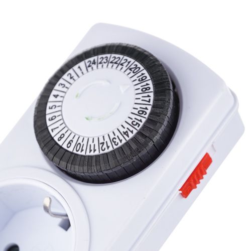 Розетка с таймером TEG-1 16A 3500W механическая, 24 программы, 12/96