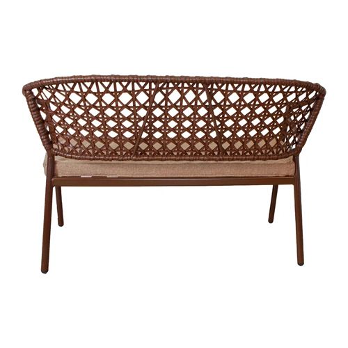 Диван Латте двухместный с подушкой, коричневый