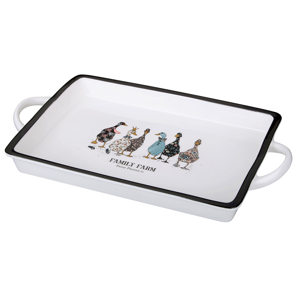 БЛЮДО С РУЧКАМИ LEFARD, FAMILY FARM, ПРЯМОУГ. 35, 5*20*4 СМ, КОР=12ШТ.
