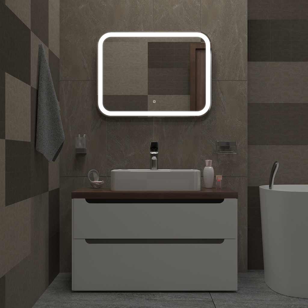 Зеркало MIXLINE, Стив Нео-S, 800*600, ШВ сенсорный выкл, светодиодная бегущая подсветка