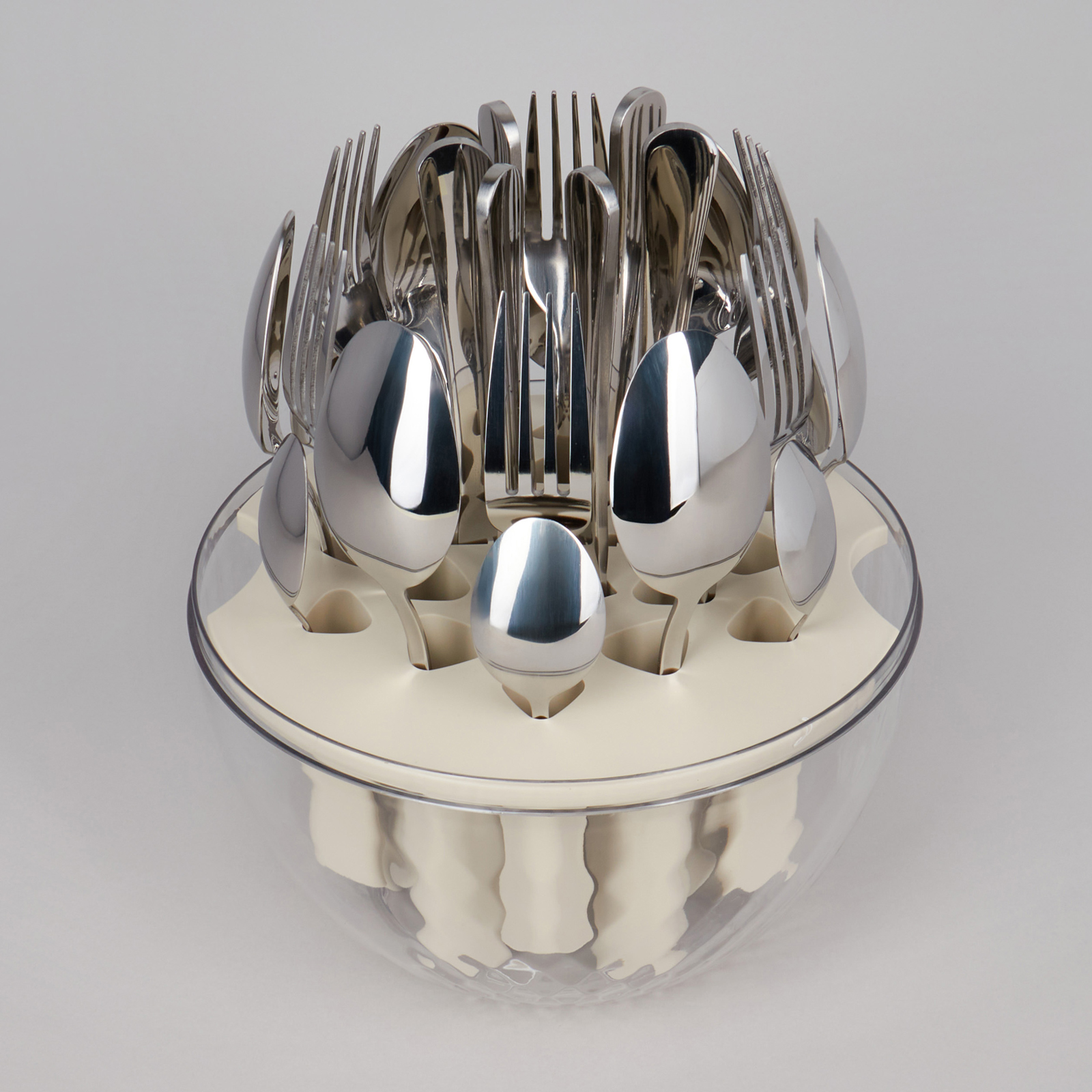 НАБОР СТОЛОВЫХ ПРИБОРОВ НА ВРАЩАЮЩЕЙСЯ ПОДСТАВКЕ, 24ПР