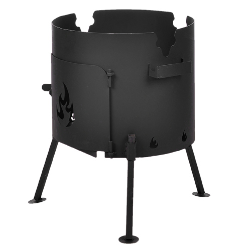 Учаг для казана 8,0-10,0л с дверцей без трубы 340мм сталь 2мм, 1/1