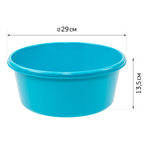 Таз круглый 6 л IDEA М 2511,бирюзовый