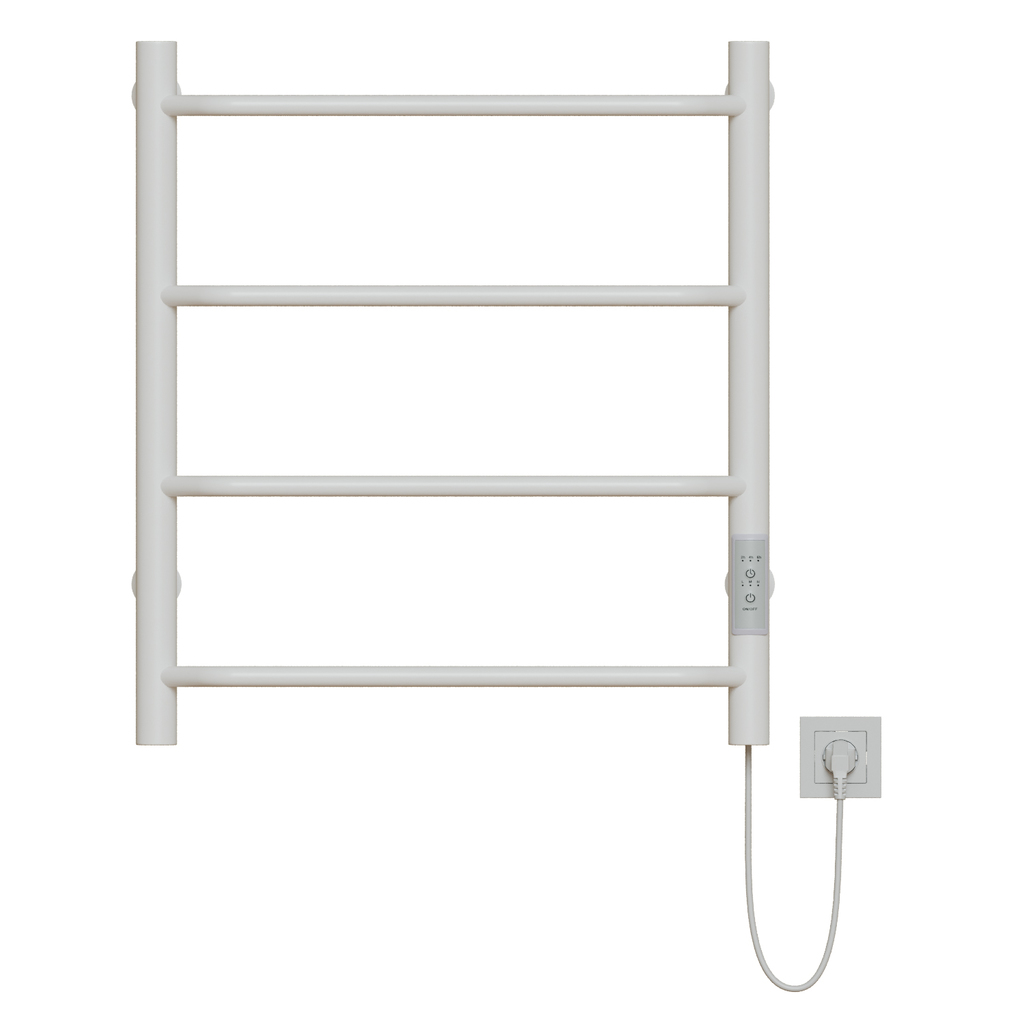 Полотенцесушитель MIXLINE MIRA 80х50, таймер, 253 Вт, 6 перекладин электрический БЕЛЫЙ