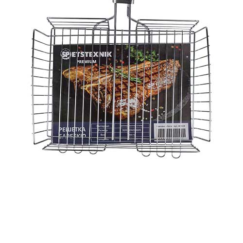 Решетка для барбекю SPETSTEXNIK корзинка малая 320*240*50, толщина прута 2мм вес 810гр, 1/25