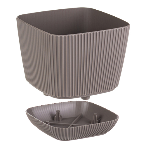 Кашпо 0.65 л IDEA ПИКАНТО М 3208, 110х110 мм, французский серый