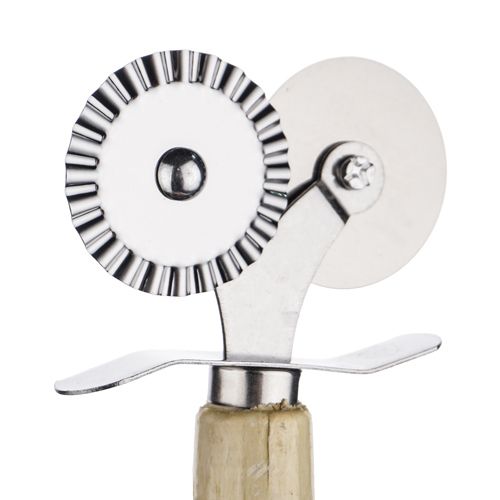 Нож для пиццы и теста, 2 ножа, с деревянной ручкой, 1/360