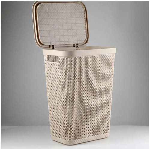 Корзина для белья 35 л IDEA ПИРУЛА М 2614, латте
