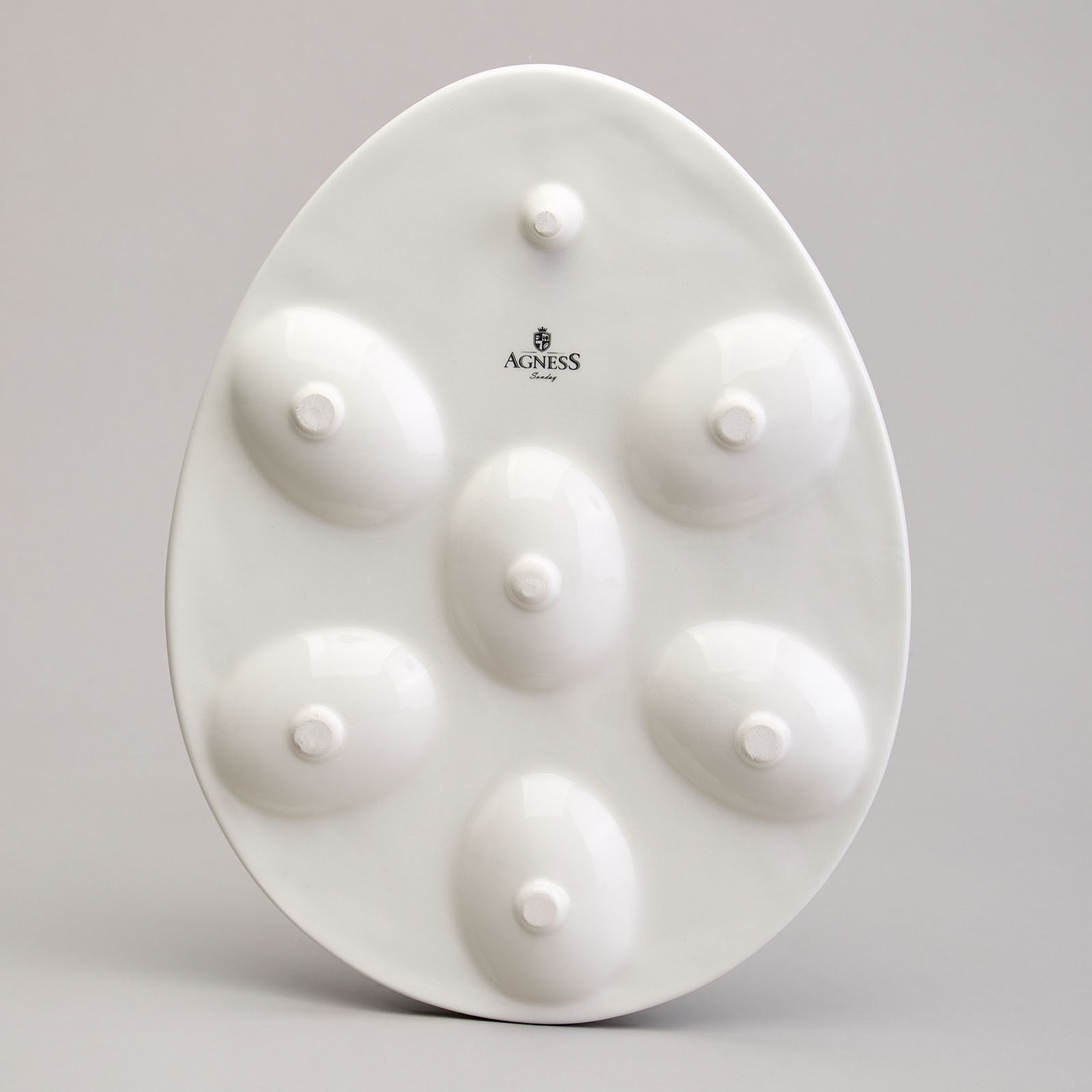 БЛЮДО ДЛЯ 6 ЯИЦ AGNESS, SUNDAY, 26*20*2.5 СМ, КОР=24ШТ.