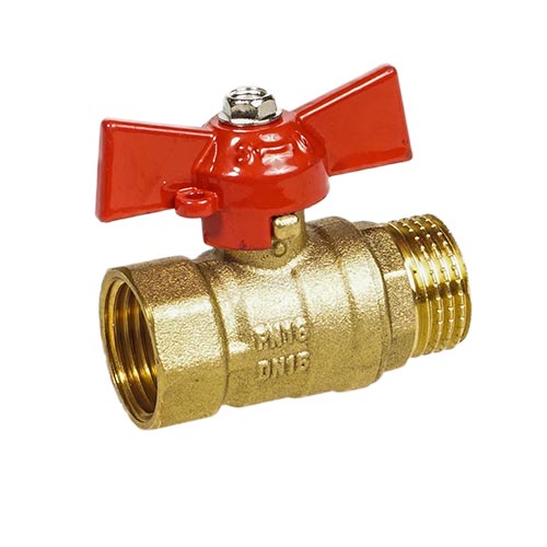 Кран шар 1/2 г/ш бабочка латунь, БЕЛАРУСЬ, 1/160