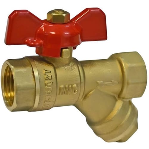 Кран шар 1 бабочка с фильтром VIEIR GL135, 1/5/30