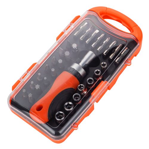 Набор головок и бит 30 предметов в кейсе, 1/36