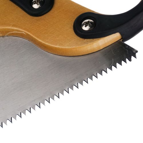 Ножовка по дереву 450мм, крупный зуб 5 TPI, деревянная обрезиненная ручка, 1/48