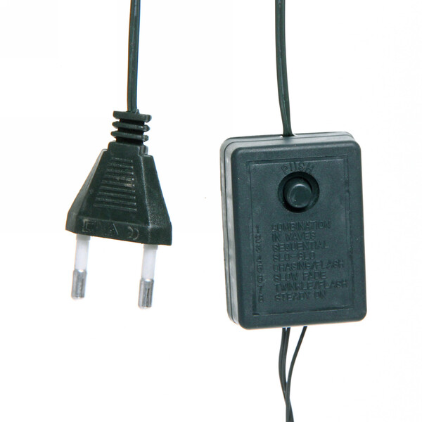 Гирлянда для дома  1,5м 12 ламп LED зелёный пров.,8 реж, IP-20, Розовый