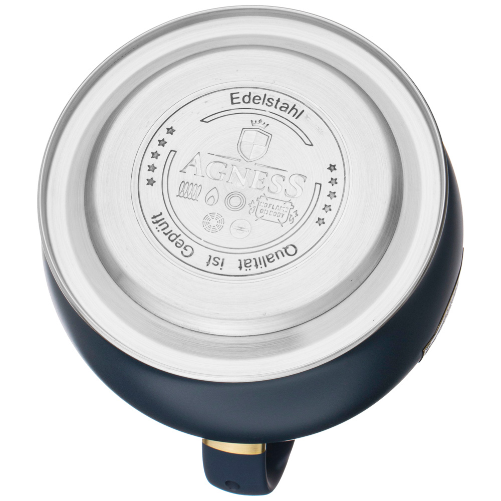 ЧАЙНИК AGNESS СО СВИСТКОМ, 3Л C ИНДУКЦИОН. КАПСУЛЬНЫМ ДНОМ ЦВЕТ: НОЧНОЙ СИНИЙ