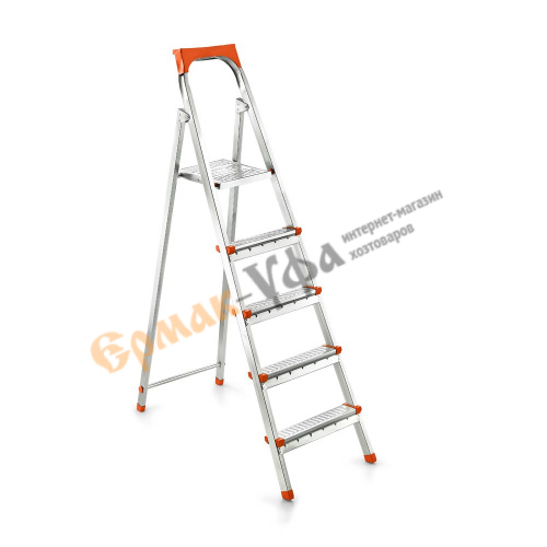 Стремянка стальн. 5 ступ. высота до платформы 106х286см UFUK Турция, 1/1