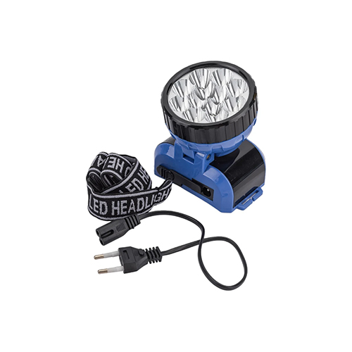 Фонарь налобный 12 диодов аккумуляторный 12 LED Smartbuy, синий, SBF-26-B, 1/120