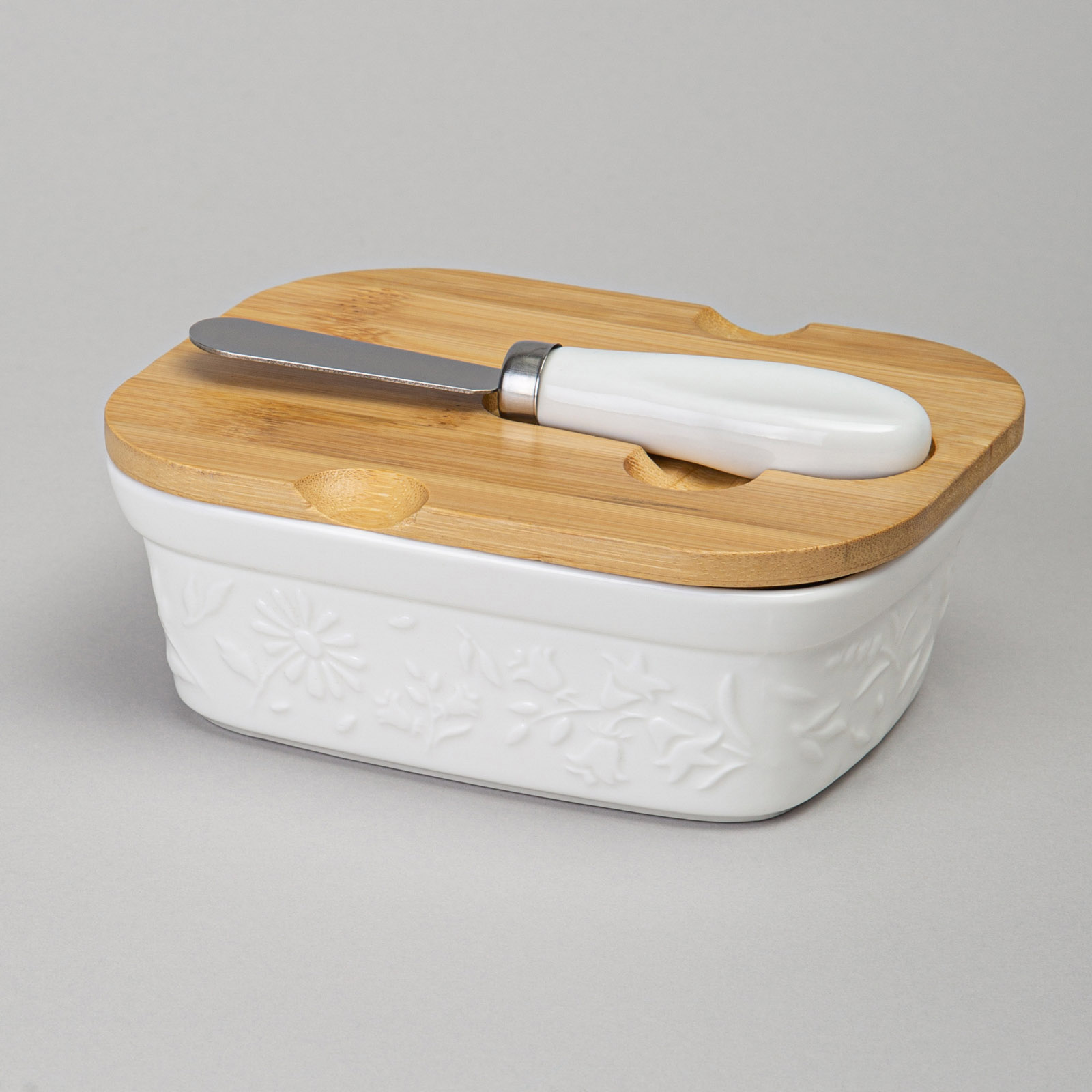 МАСЛЕНКА LEFARD, FLOWERS STORY, С ДЕР. КРЫШКОЙ, НОЖОМ ДЛЯ МАСЛА 15*11*6 СМ 330 МЛ