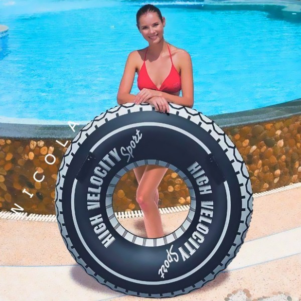 Круг для плавания 119 см с ручками High Velocity Tire Bestway, 36102