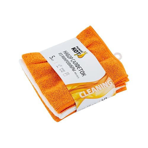 Салфетка из микрофибры набор 5шт MFS-01/5, 30х30см, 1/5