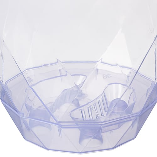 Горшок для орхидей 2.3 л Homver Laurel 221615141/01, 175 мм, с поддоном, сиреневый транспарент