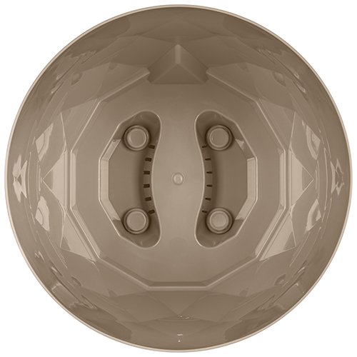 Горшок для цветов 4.5 л Homver Laurel 221611027/01, 220 мм, с поддоном, бежевый