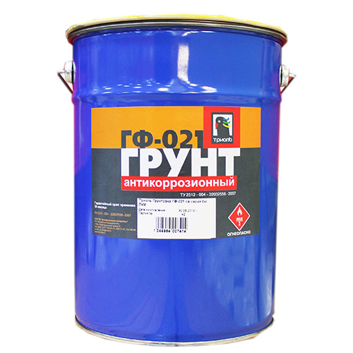 Грунт ГФ-021 светло-серый 25кг антикоррозионный, ТРИОЛЬ, ГОСТ, 1/1