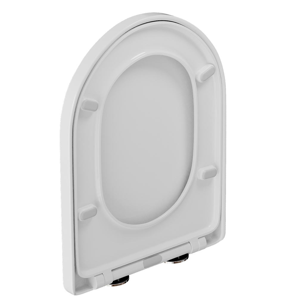 Сиденье для унитаза  WAVE KORAL дюропласт, микролифт БЕЛЫЙ глянец