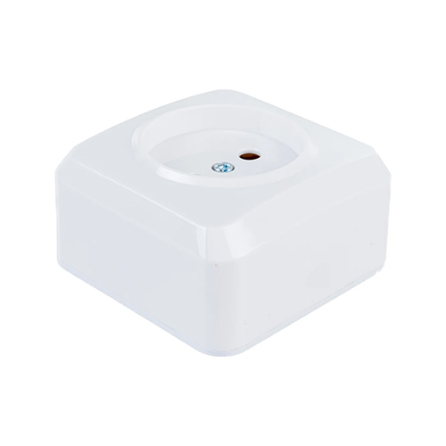 Розетка ОП 1-местн б/з 10А Smartbuy 250В белая, SBE-03w-10-S1-N-с, Юпитер, 1/200