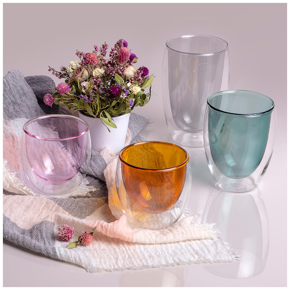 СТАКАН С ДВОЙНЫМИ СТЕНКАМИ, DOUBLE-WALL, 250 МЛ. ДИАМЕТР=8, 5 СМ. ВЫСОТА=9 СМ, КОР=48ШТ.