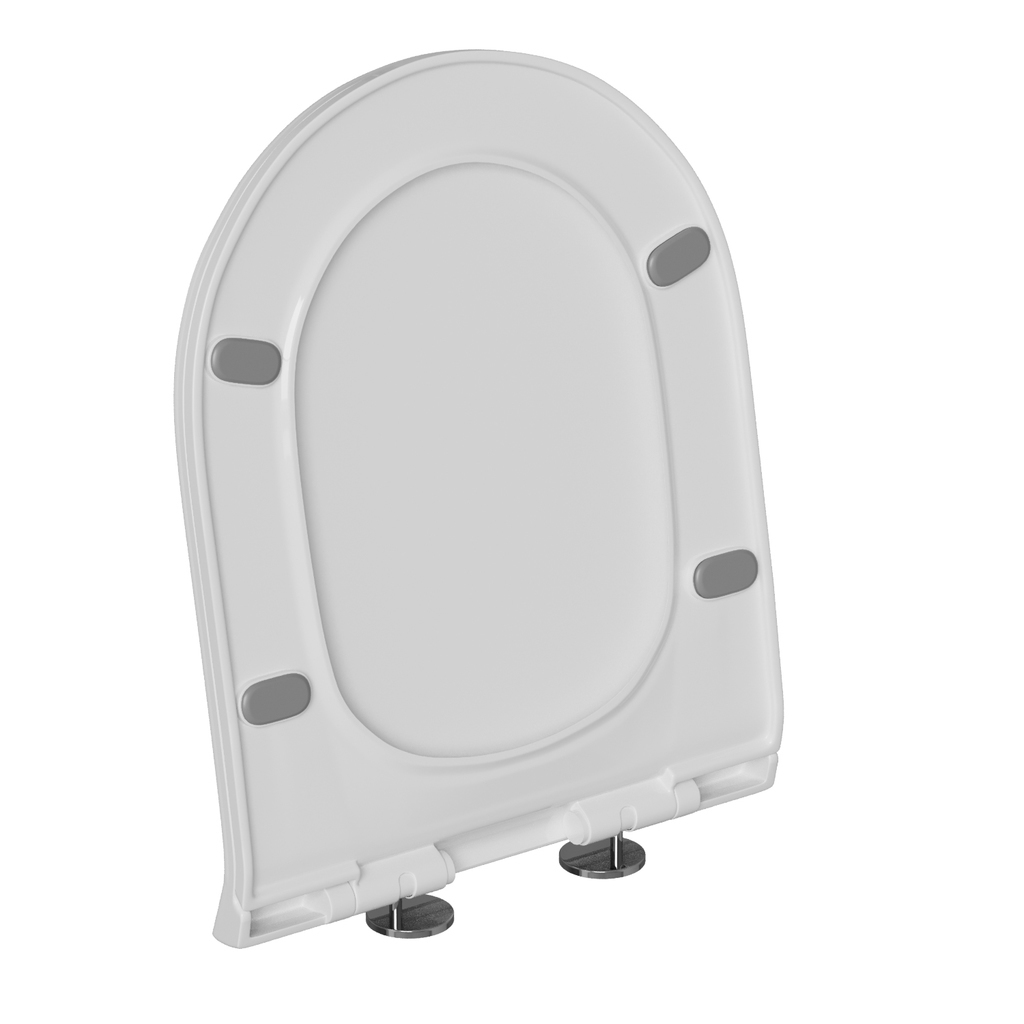 Сиденье для унитаза  WAVE TOR полипропилен, микролифт, БЕЛЫЙ глянец