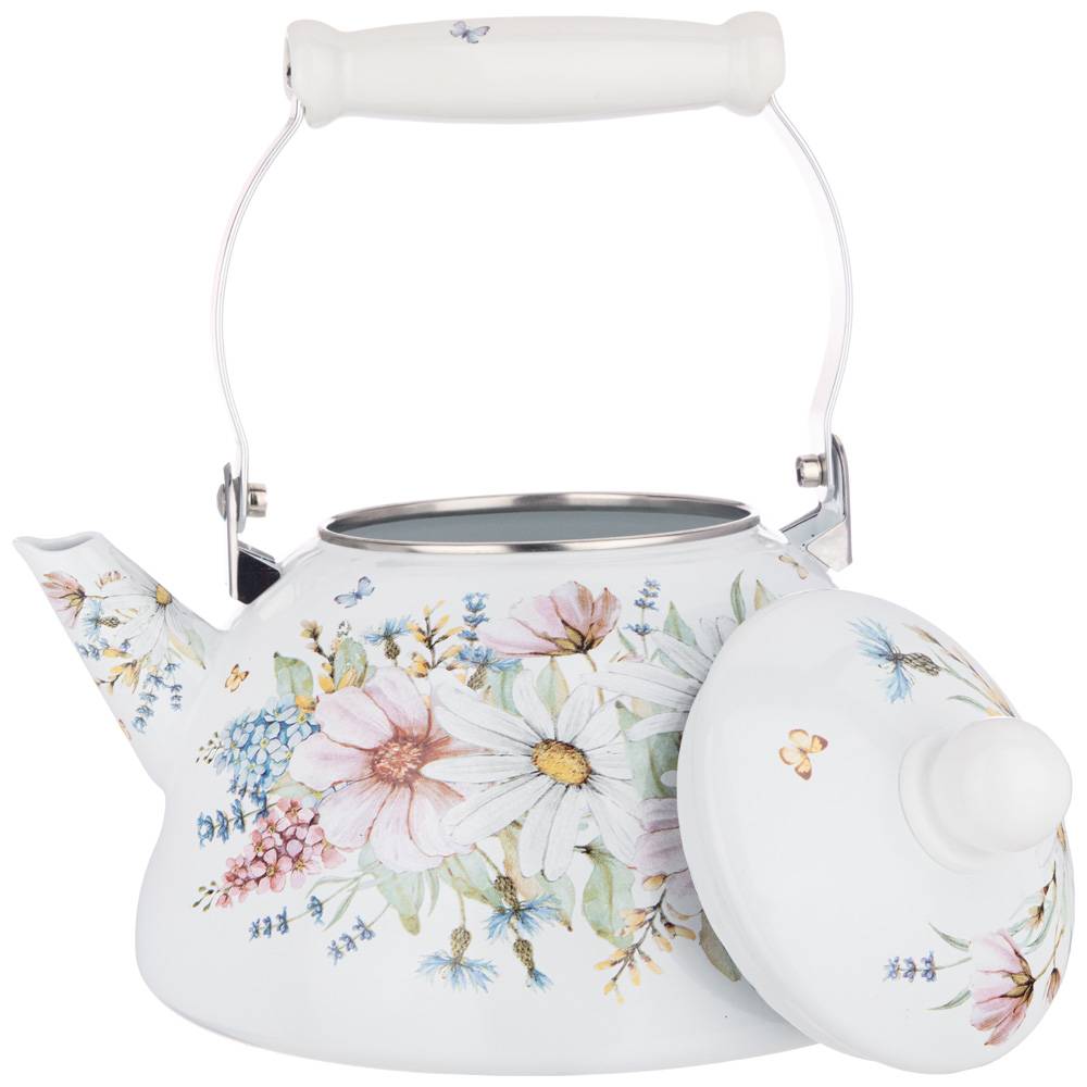 ЧАЙНИК AGNESS ЭМАЛИРОВАННЫЙ, СЕРИЯ, ДВОРЦОВЫЙ ПАРК, 3 Л