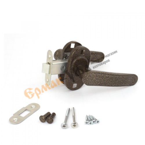 Ручка защелка ОМЕГА ЗЩ2-05, бронза, 1/15