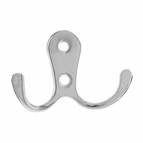 Крючок 04. 12. 07 ДВОЙНОЙ большой, серебро, 5/150