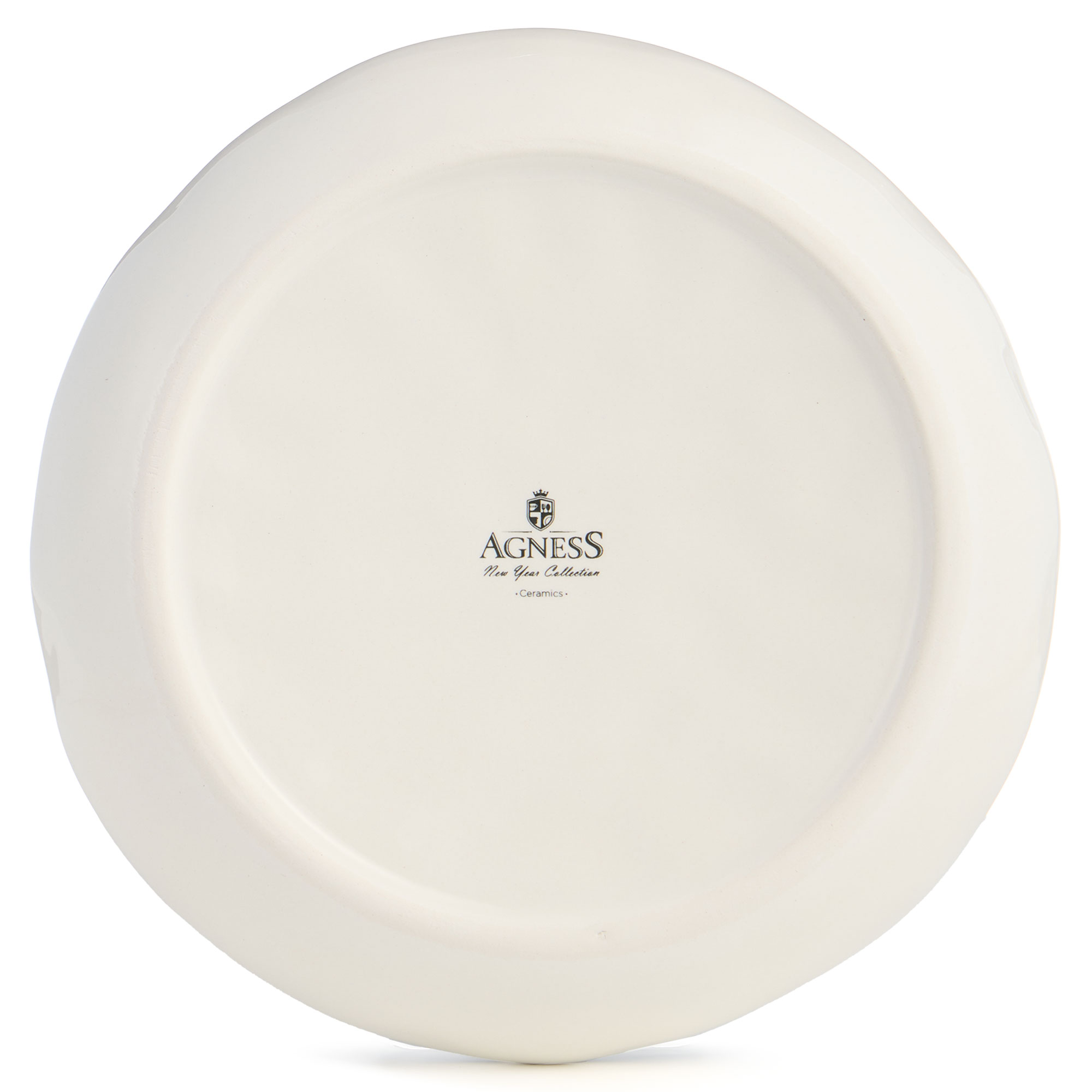 ТАРЕЛКА ЗАКУСОЧНАЯ AGNESS "С НОВЫМ ГОДОМ!" 17*3 СМ