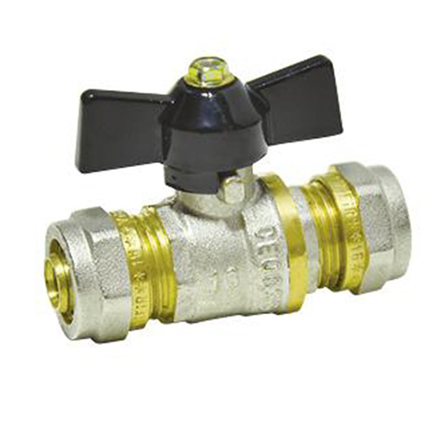 Кран шар. для мет. пл. тр. 20x20 ц/ц бабочка VIEIR VRL2020, 1/10/100