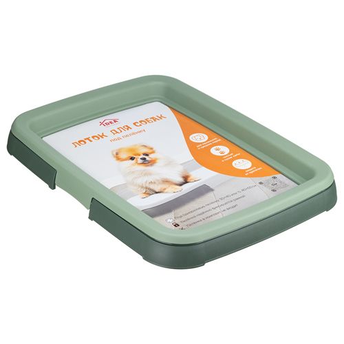 Лоток для собак под пеленку М 1845, 45х34 см, нефритовый