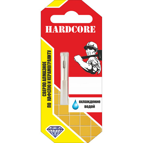 Сверло алмазное по кафелю и керамограниту 8мм Hardcore, 10/800