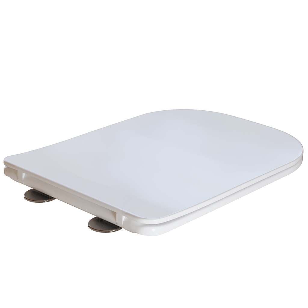 Сиденье для унитаза  WAVE CITY дюропласт, микролифт БЕЛЫЙ глянец