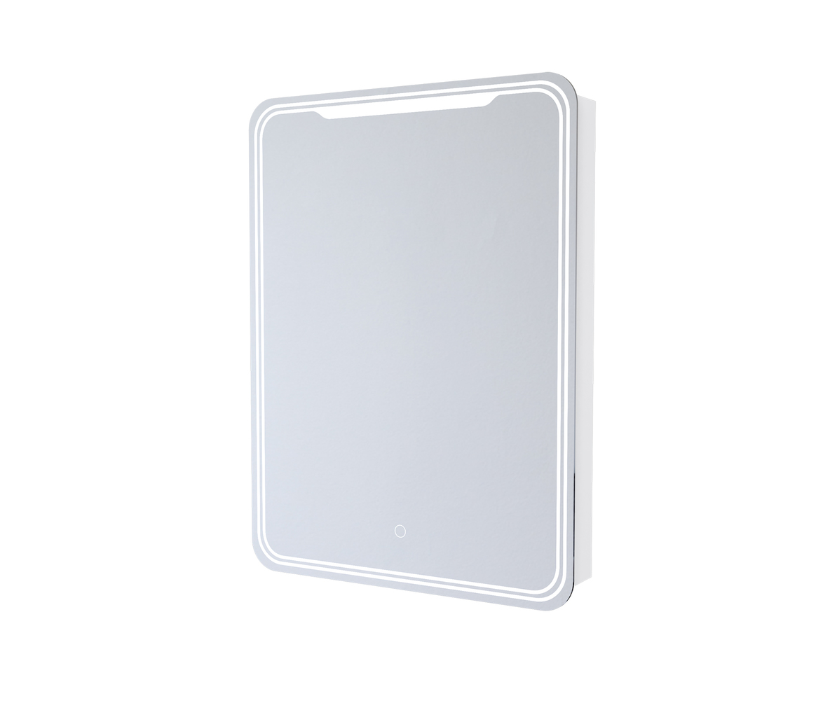 Зеркальный шкаф, ВИКТОРИЯ, 600*800, ШВ левый, сенсорный выкл, светодиодная подсветка