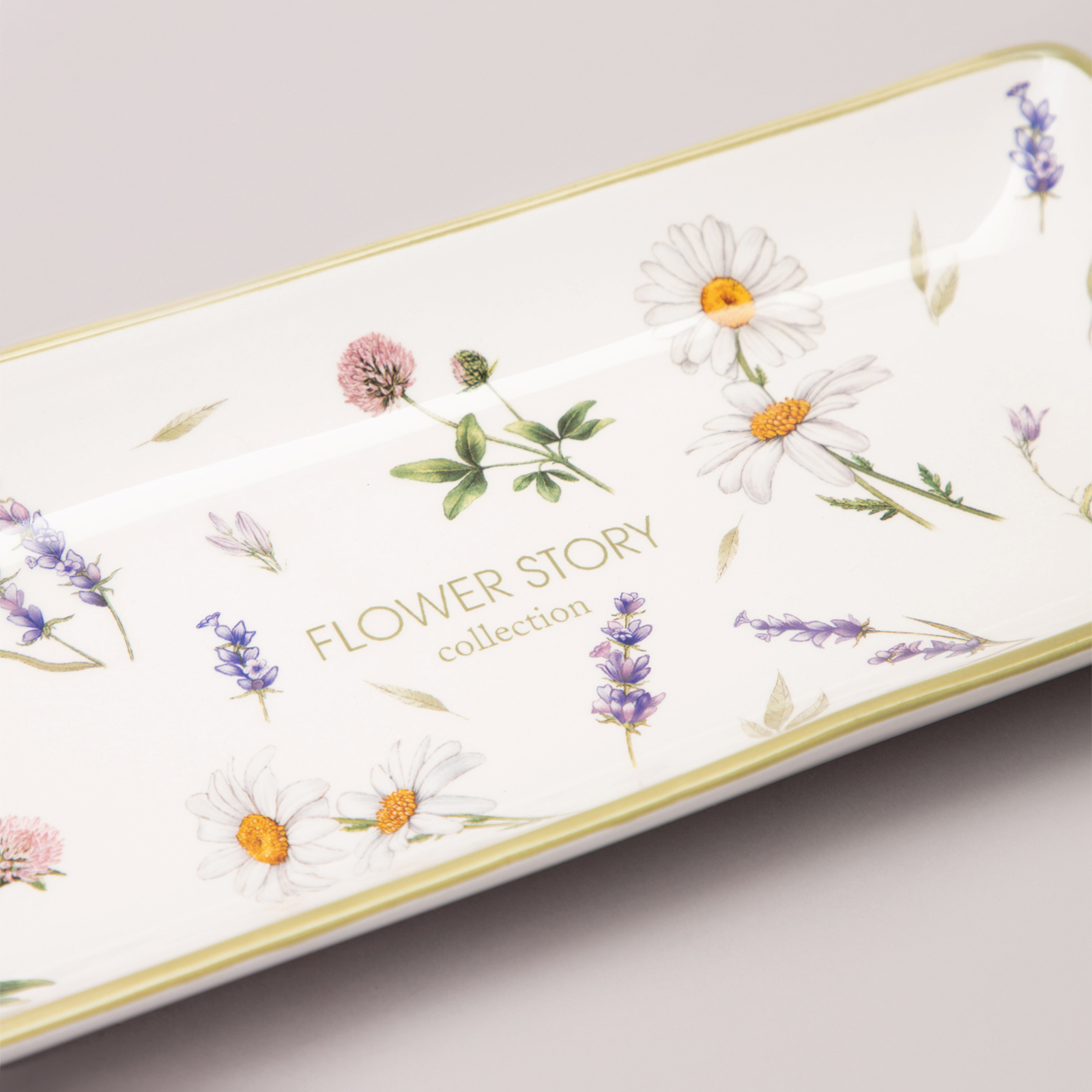 БЛЮДО AGNESS, FLOWER STORY, 28*12*3 СМ, КОР=32ШТ.