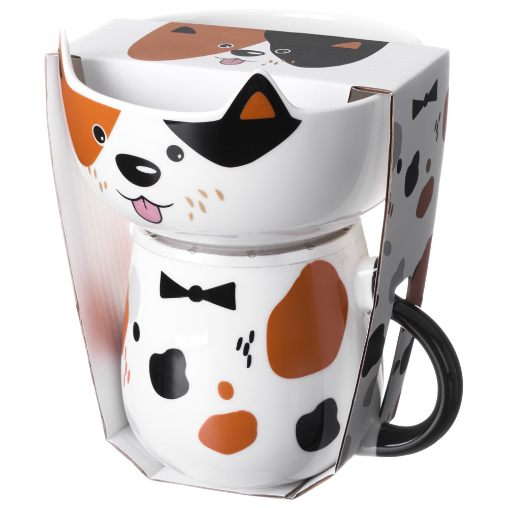 НАБОР ДЛЯ ЗАВТРАКА LEFARD, DOG,  2 ПР.: САЛАТНИК 500МЛ, КРУЖКА 450МЛ